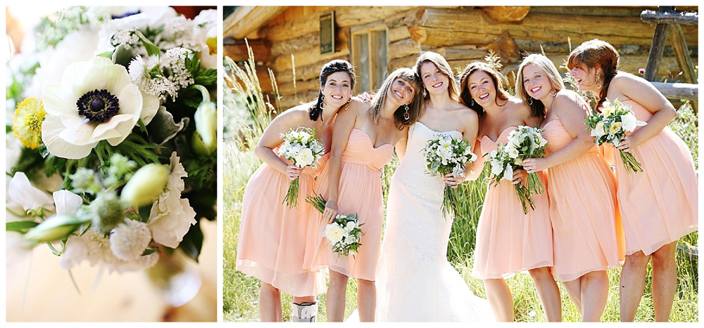 Bella Fiori Beanos Cabin Beaver Creek Colorado - bouquets with white and green flowers, rustic floral design style