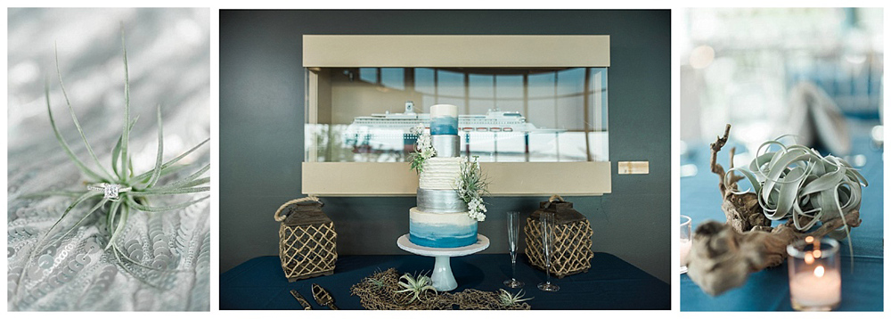 Photography: B. Jones Photography // Event Planning: Wishes! Wedding Coordination // Floral Design: Bella Fiori // Event Venue: World Trade Center Seattle DJ: DJ Headsmile // Cake Design: Honey Crumb Cake Studio
