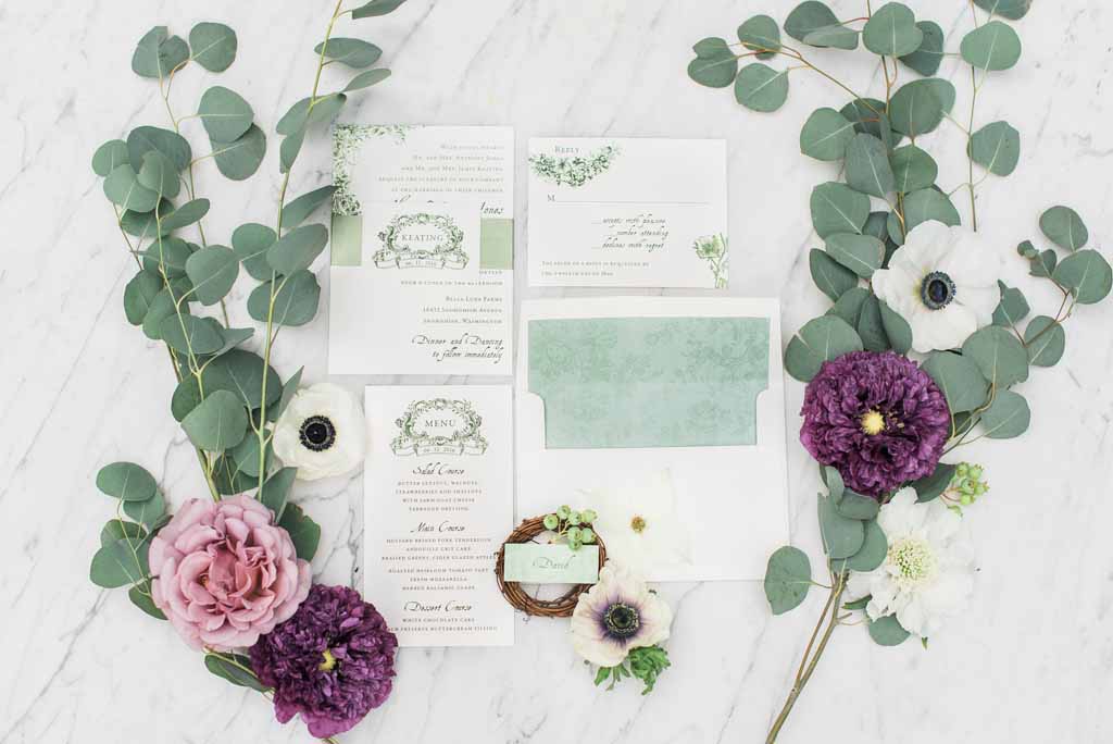 Bella Fiori Florist - Bella Luna Farms - Becca Jones Photography - Snohomish Washington - Stationary and Paper pieces designed by Julie Sandusky of Idea Chic in Denver, Colorado.