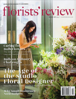 alicia schwede of bella fiori and flirty fleurs featured in florists review magazine about teaching floral design classes in seattle washington. article written by Debra Prinzing of Slow Flowers